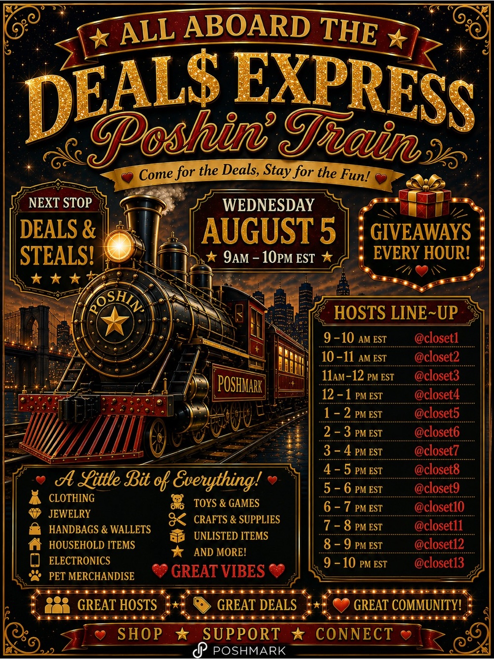 ✨ ALL ABOARD THE DEALS EXPRESS Poshin Train✨ 8/5/26